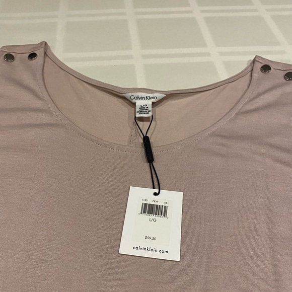 NWT Calvin Klein Women Cold Shoulder 3/4 Sleeves Top Size Large - Picture 6 of 6